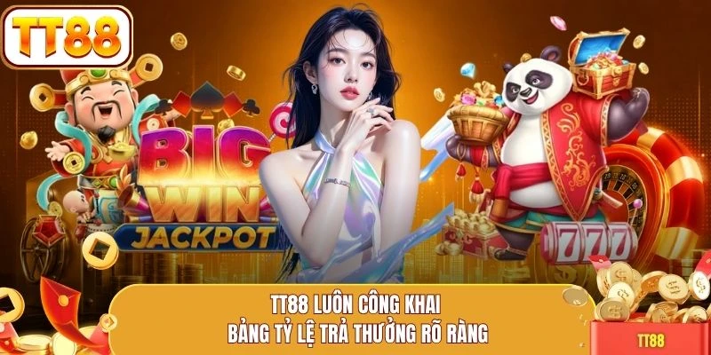 TT88 luôn công khai bảng tỷ lệ trả thưởng rõ ràng